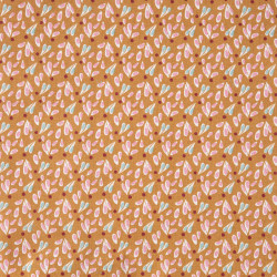 Coated  Cotton TIPAVAO Caramel / Faded Pink